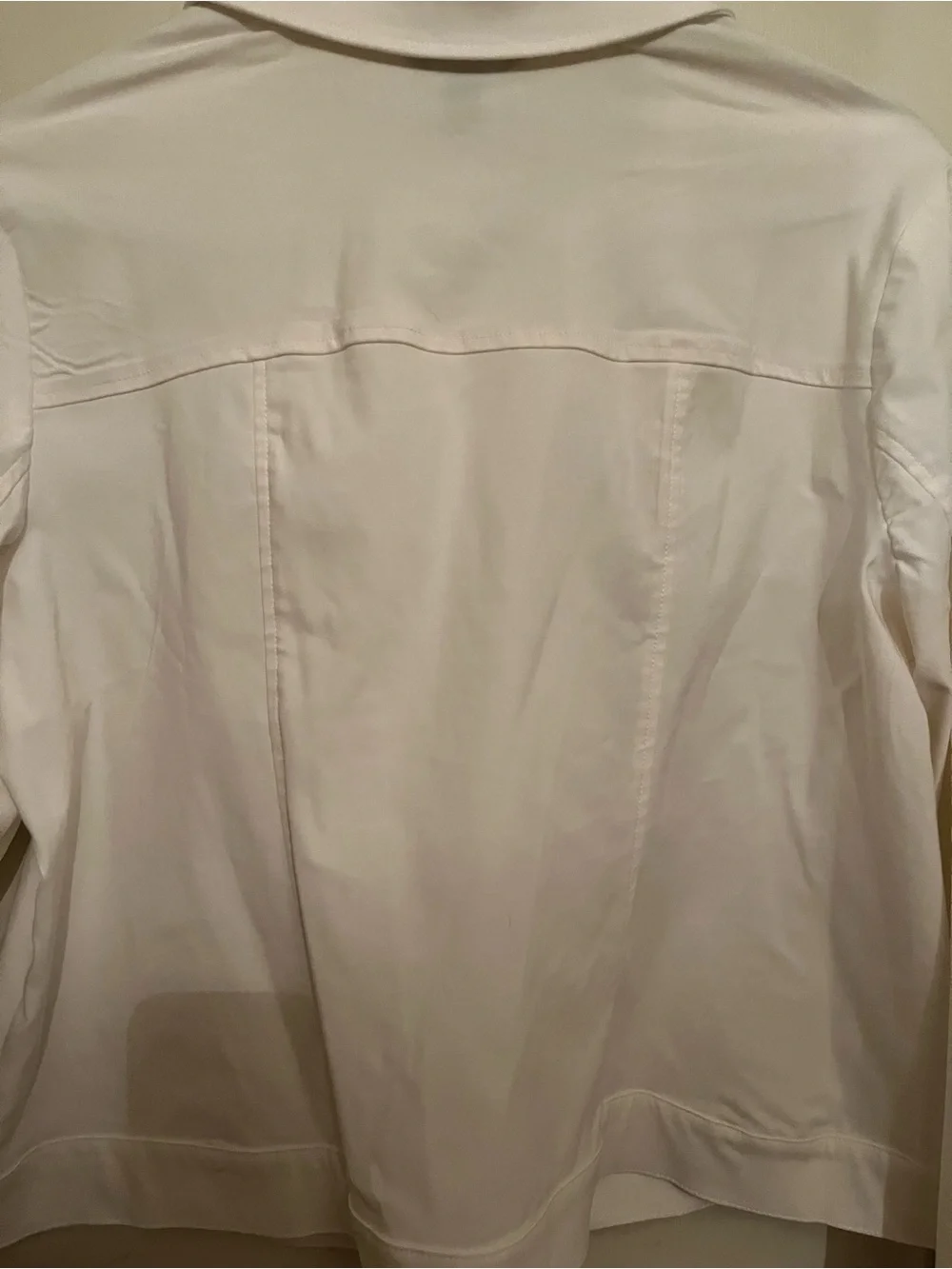 Nina Leonard Women's White Embroidered Button-Front Jacket - Picture 4 of 5